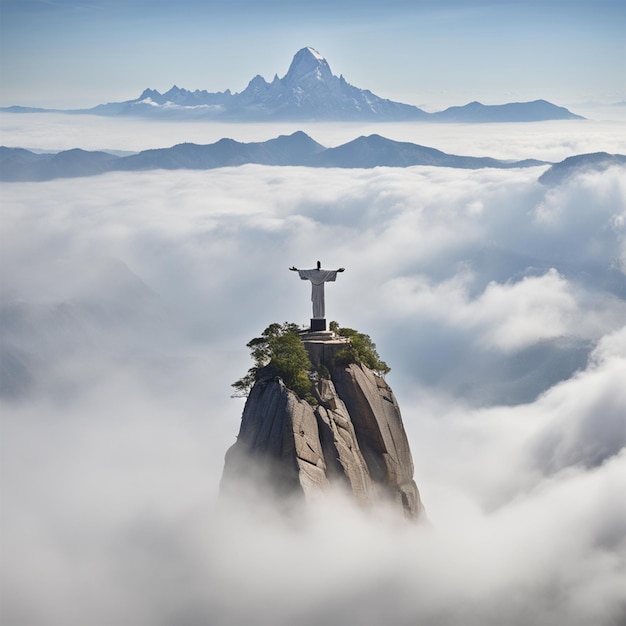 Cristo Redentore Brasile Fotografia delle nuvole