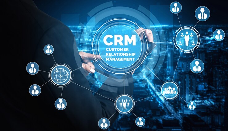 Foto crm customer relationship management per il concetto di sistema di marketing delle vendite aziendali