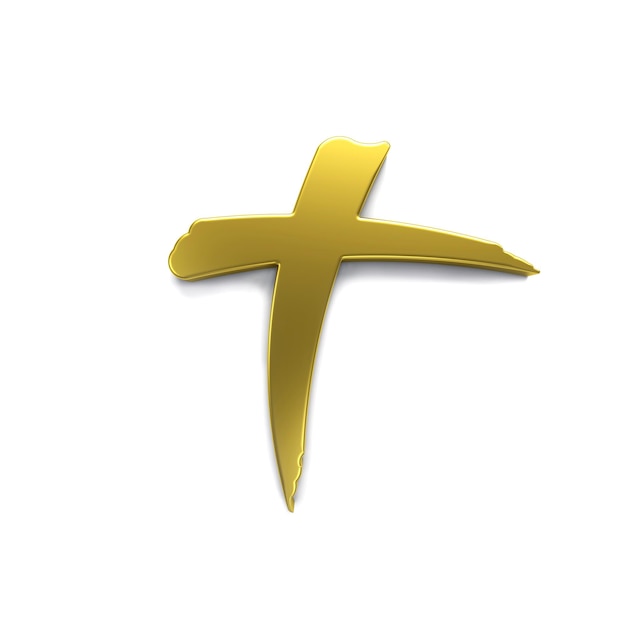 Croce astratta in colore dorato