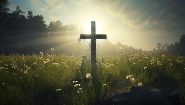 croce cristiana in natura