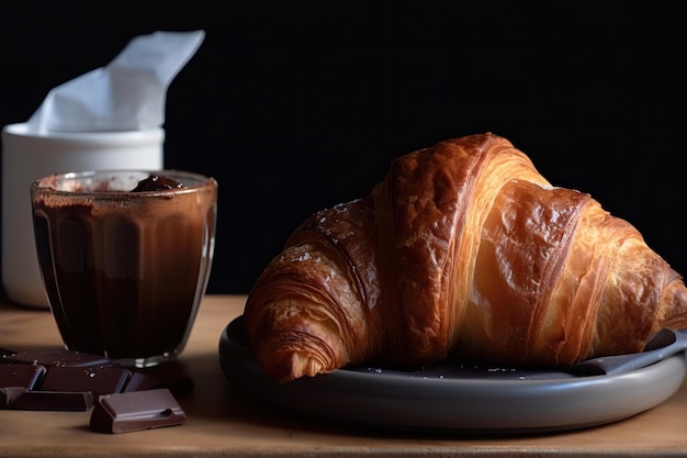 Croissant al burro e cioccolata calda: l'ultima delizia per la colazione