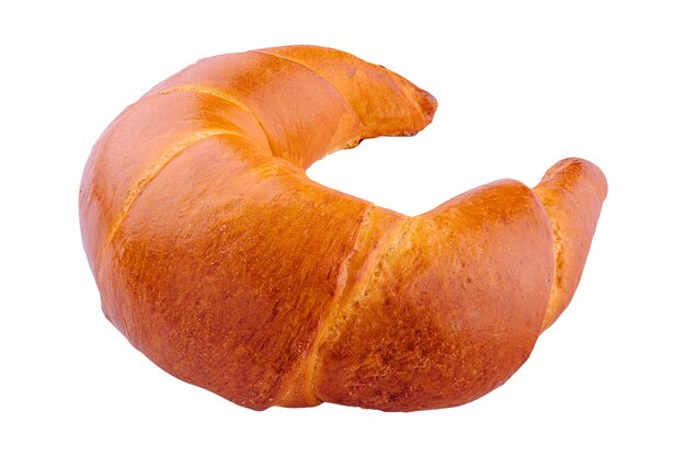 Croissant bagel bun isolato su sfondo bianco