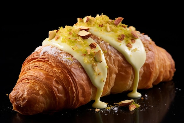 Croissant con briciole di pistacchi