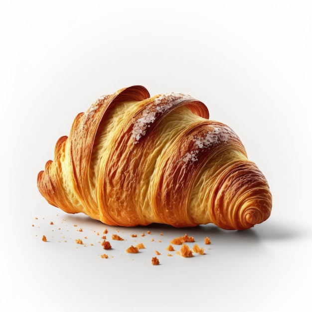 Croissant fresco illustrazione isolato AI generativa