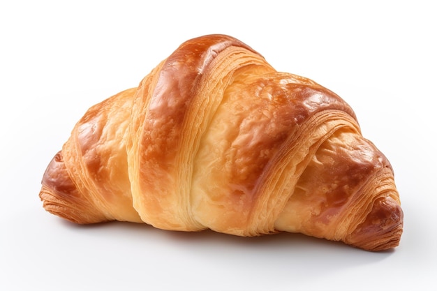 Croissant isolato su sfondo bianco