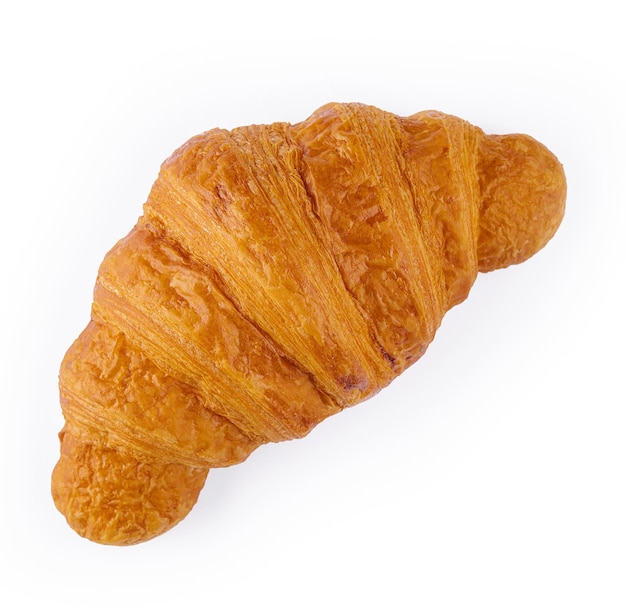 Croissant isolato su sfondo bianco