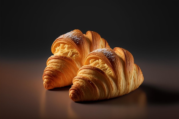 Croissant su sfondo isolato