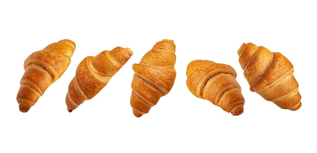 Croissant su uno sfondo bianco isolato