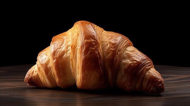 croissant sullo sfondo di legno