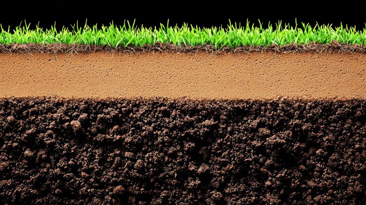 Cross Section of Soil Layers Unveiling the Earths Foundation