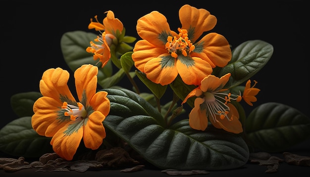 Crossandra Flower AI generativa