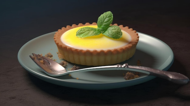 Crostata al limone Illustrazione AI GenerativexA