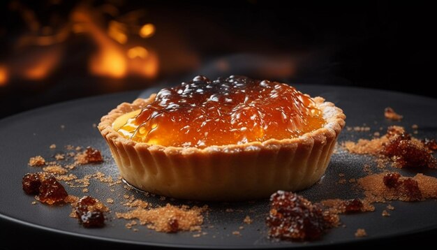 Crostata indulgente ai frutti di bosco un classico gourmet fatto in casa generato dall'intelligenza artificiale