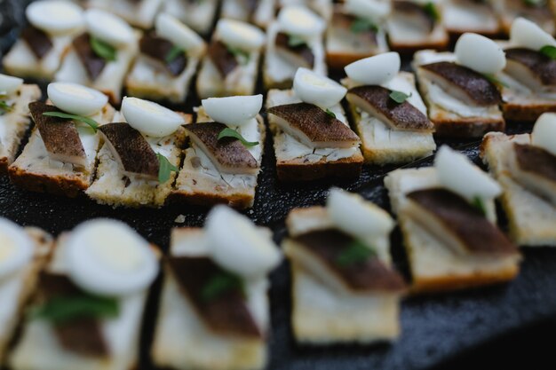 Crostini deliziosi come piatto dell&#39;evento