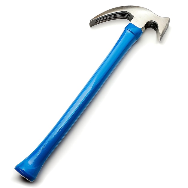 Crowbar con corpo in acciaio blu uno strumento usato per Prying o Lifti Isolato Clean Blank BG Items Design
