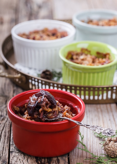 Crumble di prugne. Biscotti di Natale e Capodanno.