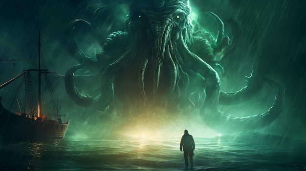 Cthulhu dal mondo di Lovecraft Generative AI