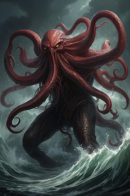 Cthulhu sosia creatura tentacolare orrore cosmico