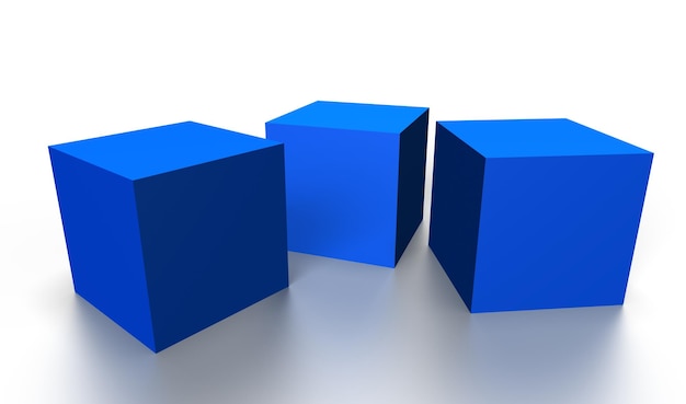 Cubi 3D blu