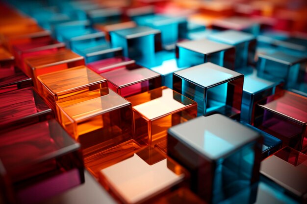 Cubi colorati come sfondo IA generativa