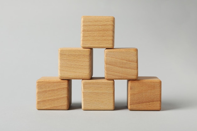 Cubi di legno cubi di legno vuoti per concetti diversi