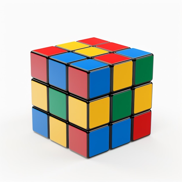Cubo di Rubik con sfondo bianco di alta qualità ultr