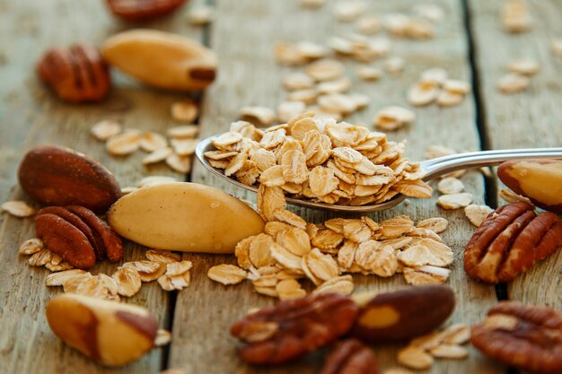 Cucchiaio con farina d'avena