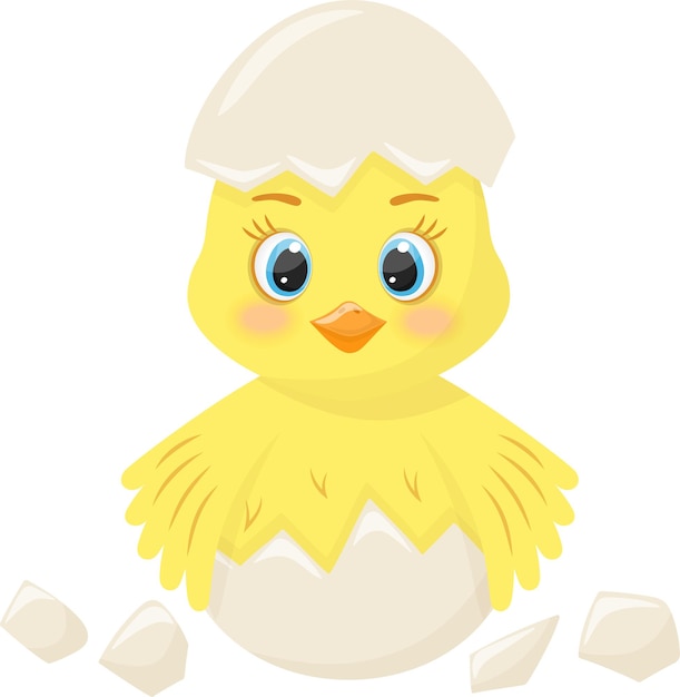 Cuccino di Pasqua su uno sfondo bianco