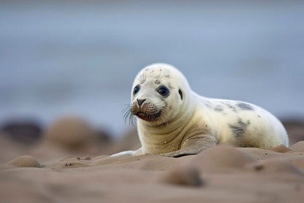 Cucciolo di foca del porto