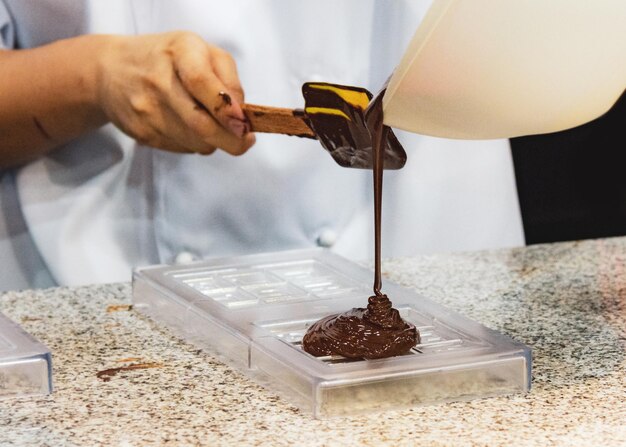 Cucina al cioccolato per fare la cioccolata