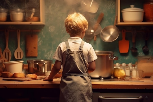 Cucina bambino ragazzo cucina Genera Ai