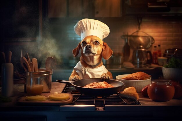 Cucina di cani da cuoco