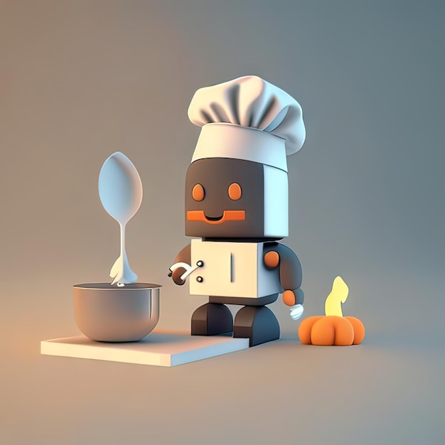 Cucina di mascotte AI generativa