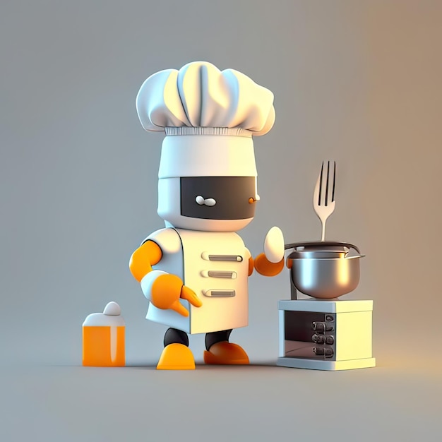 Cucina di mascotte AI generativa