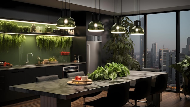 cucina in stile loft urbano