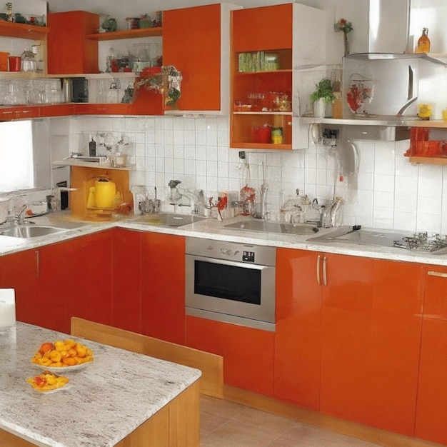 Cucina in una casa moderna Interno di una casa moderna