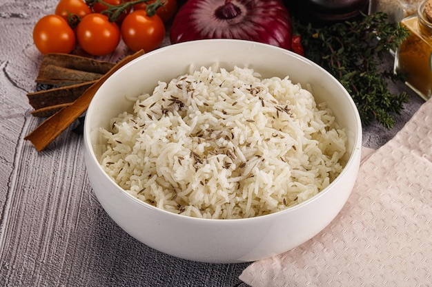 Cucina indiana riso jeera basmati