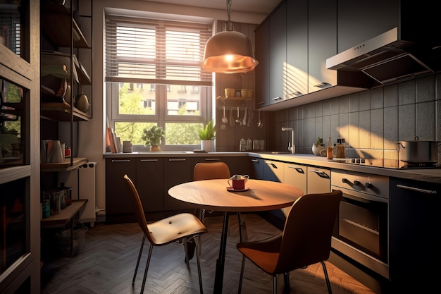 Cucina moderna interior design in appartamento o casa con mobili Cucina di lusso scandinava