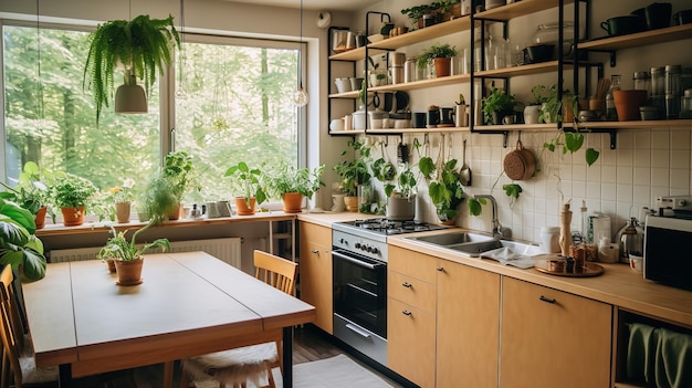 Cucina scandinava eco-friendly Design minimalista con tocchi sostenibili
