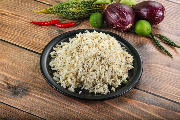 Cucina vegana indiana jeera riso basmati