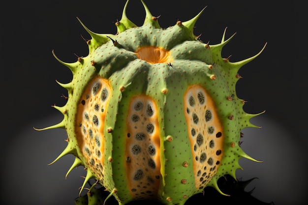 Cucumis metuliferus è un frutto raro cetriolo cornuto africano Anguriya melone cornuto