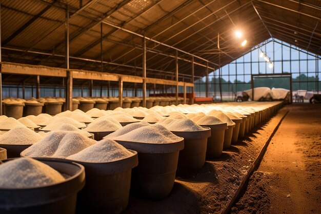 Cultivazione dei funghi in un'azienda agricola