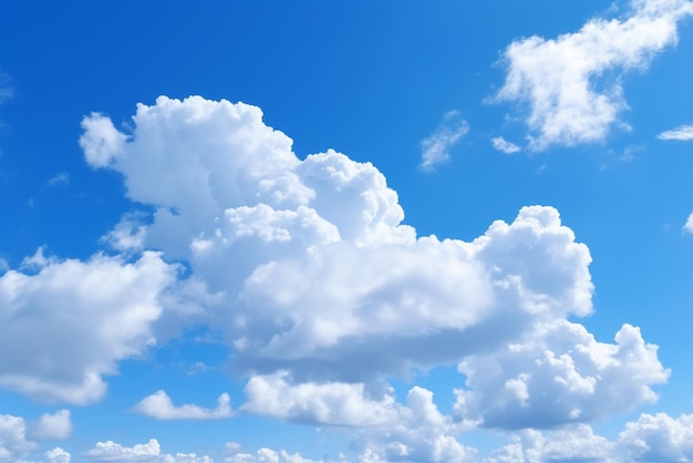 Cumulus nuvole bianche nel cielo blu