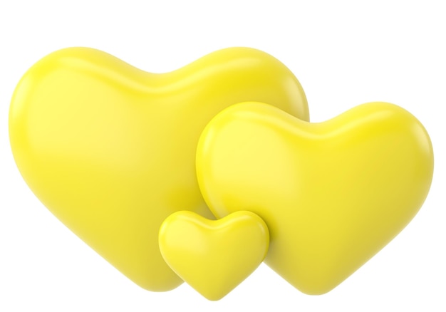 Cuore 3D Illustrazione 3D della famiglia del cuore