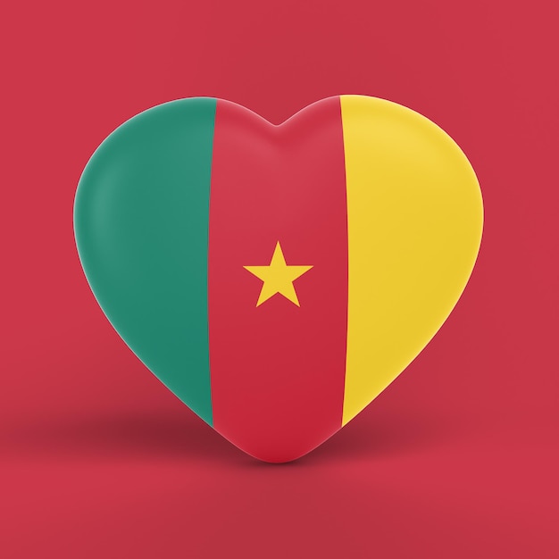 Cuore della bandiera del Camerun