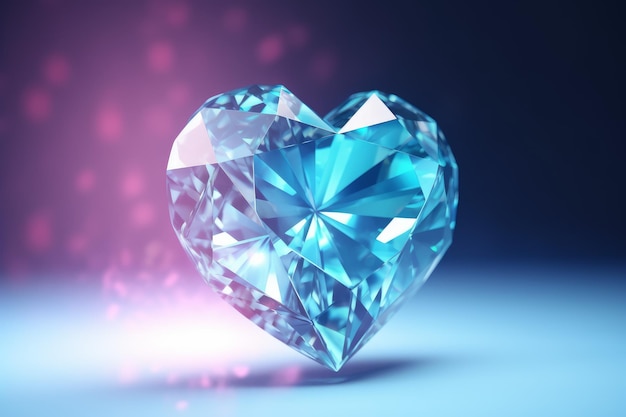 Cuore di diamante blu Genera Ai