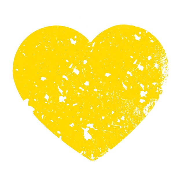 Cuore giallo grungy