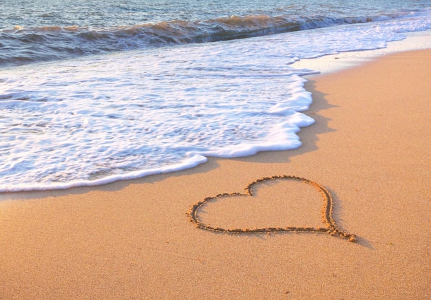 Cuore in spiaggia