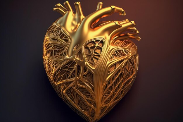 Cuore meccanico concetto di cuore artificiale Creato con tecnologia AI generativa