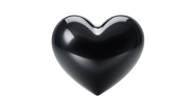 cuore nero isolato su sfondo bianco
